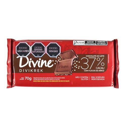 Chocolate DIVINE con leche y copos 90 g