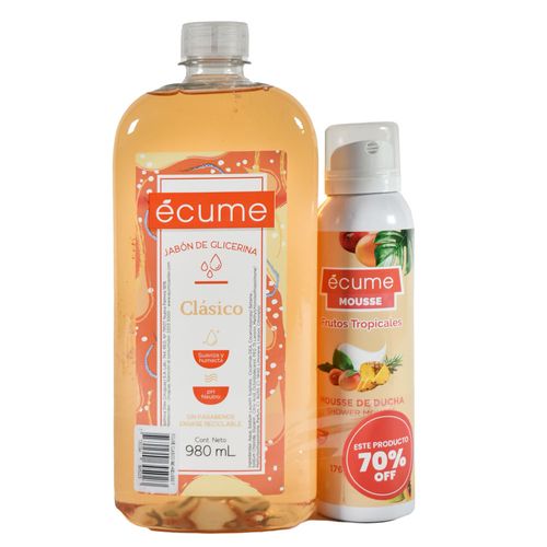Jabón líquido en espuma ECUME Repuesto 980 ml + Mousse