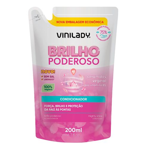 Acondicionador VINI LADY recarga Brillo Poderoso 200 ml