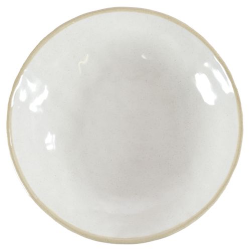 Plato hondo melamina 24x24x5 5xm crema