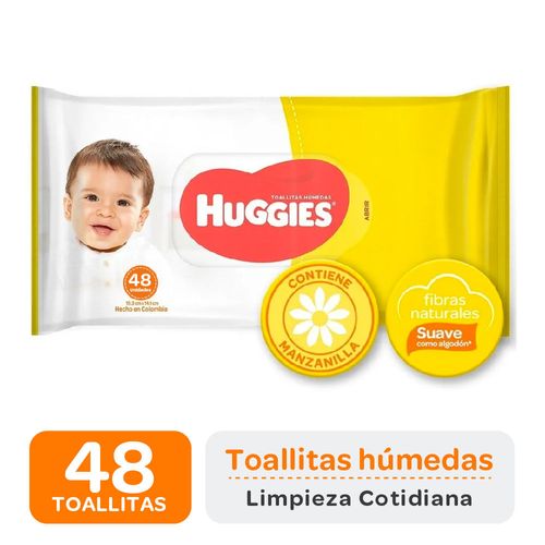 Toallas húmeda HUGGIES limpieza cotidiana 48 un