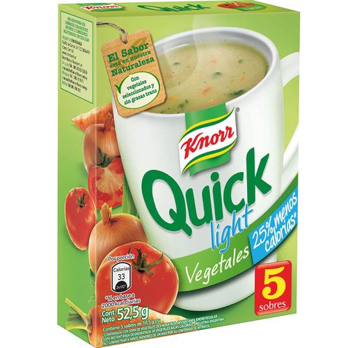 Sopa vegetales KNORR Quick light 5 un.