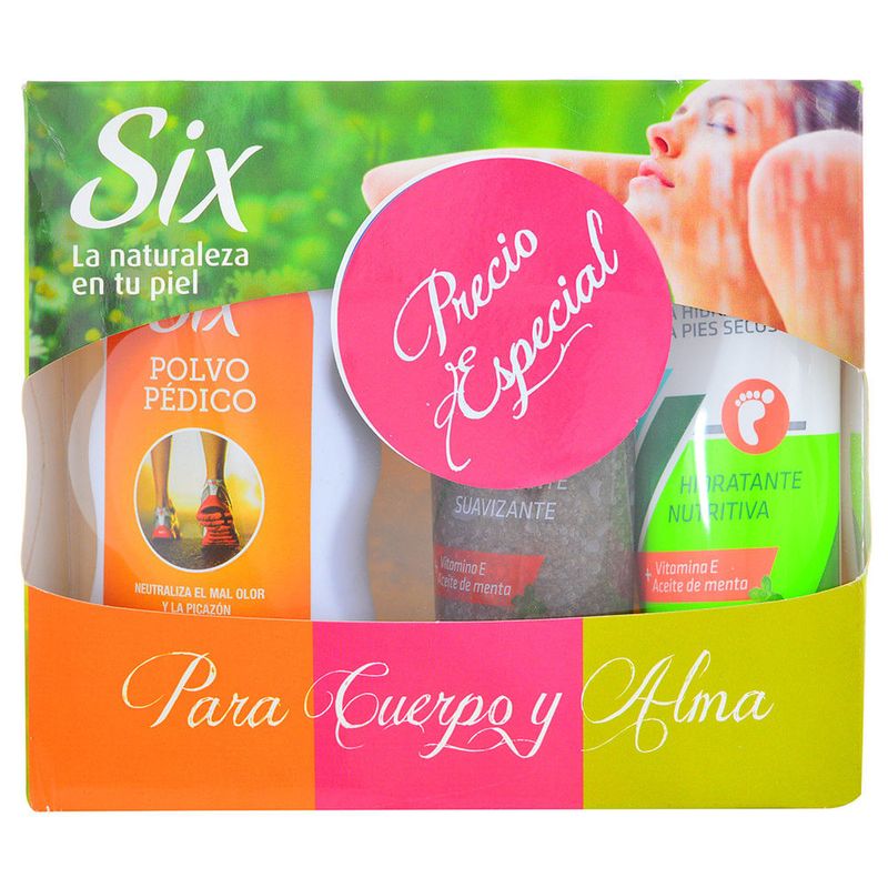 Estuche-Six-Exfoliante-para--Pies---Crema-Hidratante---Talco-0