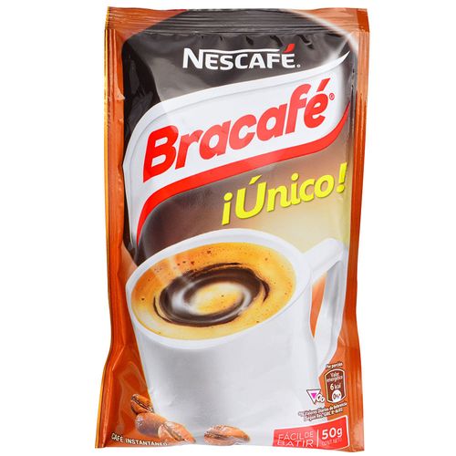 Café instantáneo BRACAFÉ Nestlé recarga sachet 50 g