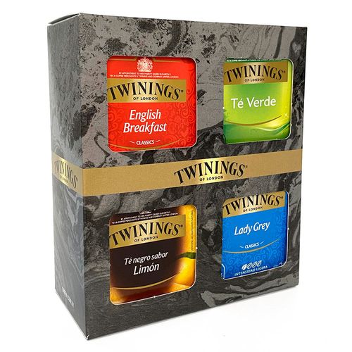 Pack de té TWININGS 4 sabores 10 sobres