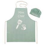 Set-x-2-Delantal---Gorro-Mini-Chef-Verde-Tusor-0