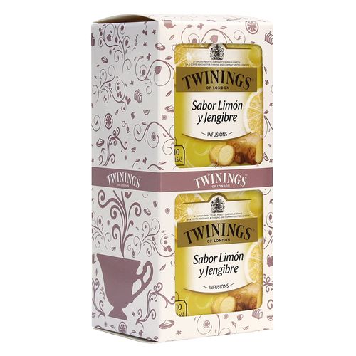 Té TWININGS lemon & ginger 20 un.