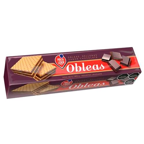 Obleas rellenas chocolate PRECIO LÍDER 140 g