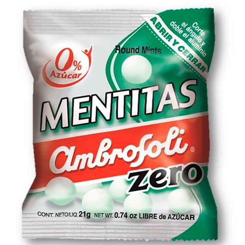 Mentitas AMBROSOLI Zero Azúcar 21 g