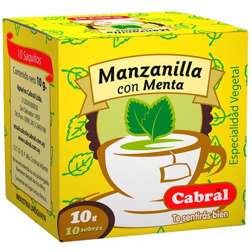 Té CABRAL manzanilla con menta 10 un.