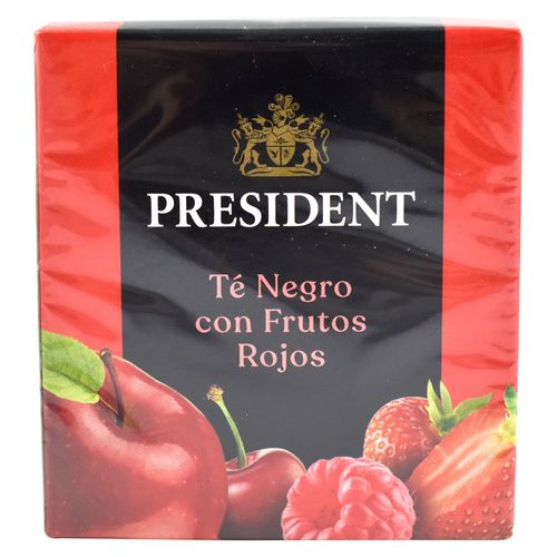 Té PRESIDENT negro con frutos rojos 10 sobres