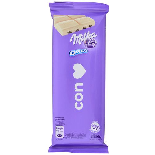 Chocolate MILKA Oreo blanco 55 g