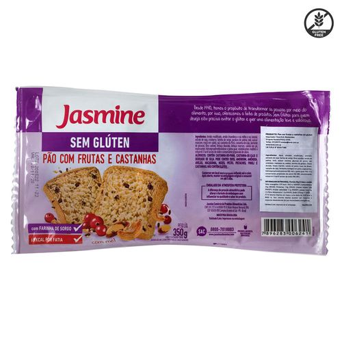 Pan de frutas con castañas JASMINE sin gluten 350 g