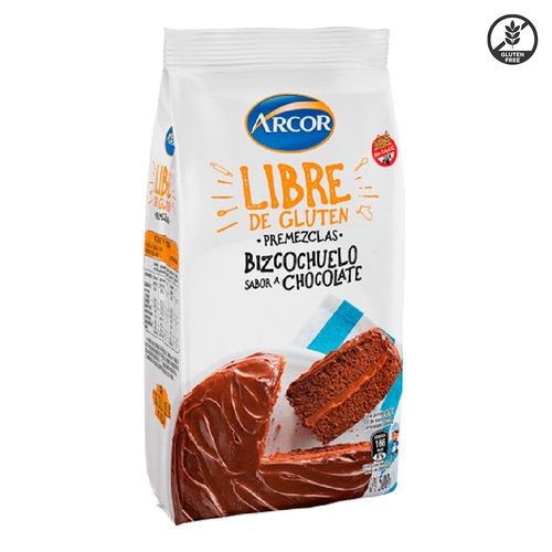 Premezcla bizcochuelo ARCOR chocolate sin gluten 500g
