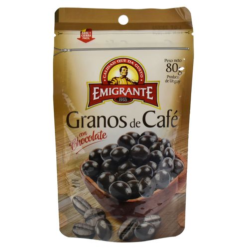 Granos de café con chocolate EMIGRANTE 80 g