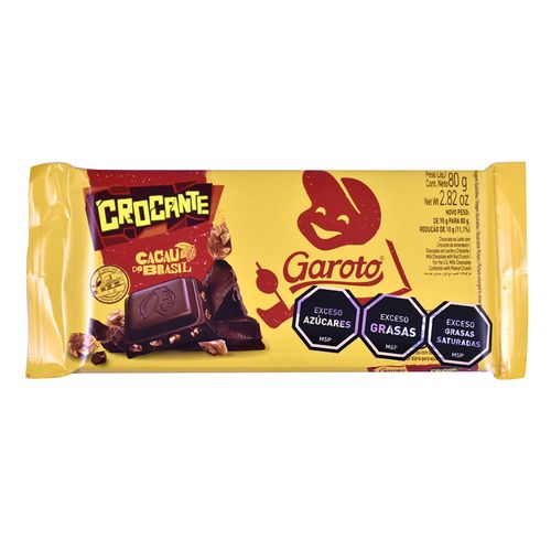 Chocolate GAROTO crocante 80 g