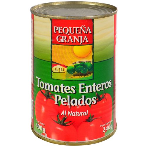 Tomate entero pelado PEQUEÑA GRANJA 400 g