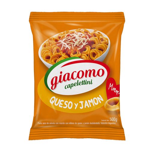 Fideos capeletis de jamón y queso GIACOMO capelettini 500 g