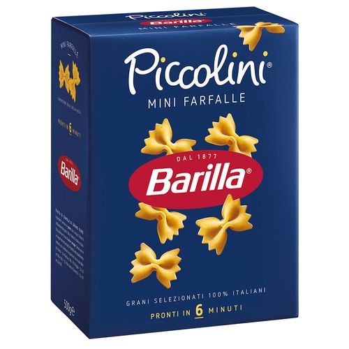 Fideos BARILLA mini farfalle piccolini 500 g