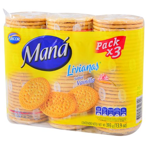 Galletas Livianitas MANA Vainilla 393 g