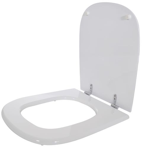Asiento inodoro universal blanca cuadrada