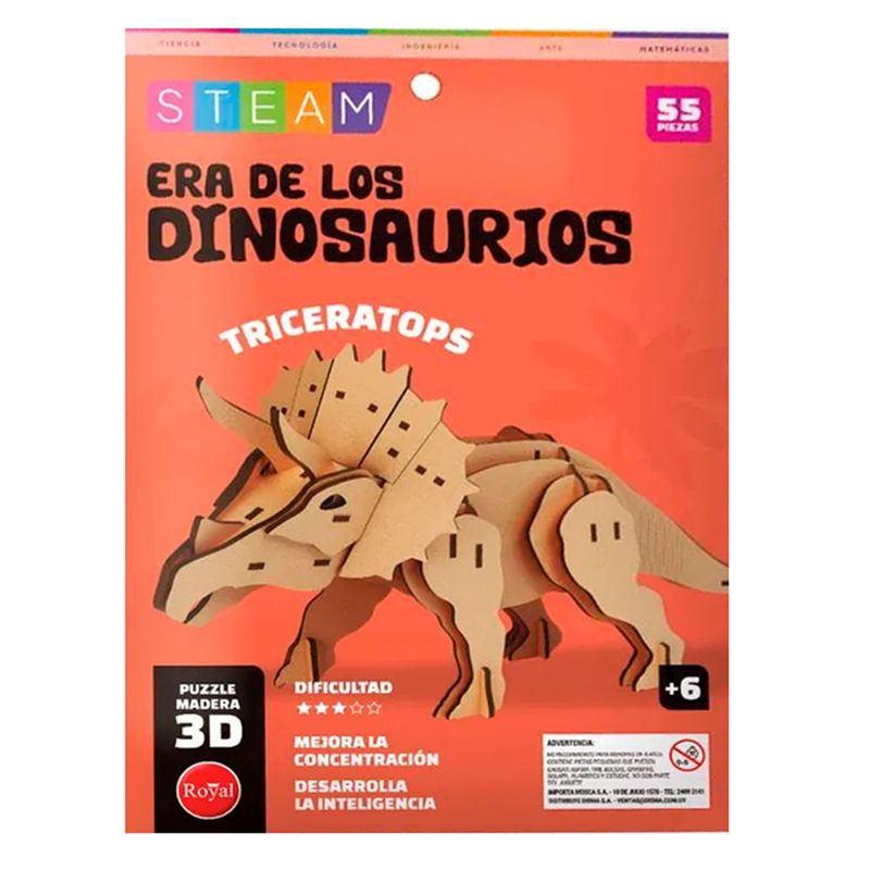 Puzzle-Madera-3D-Dino-55-Piezas-ROYAL-0