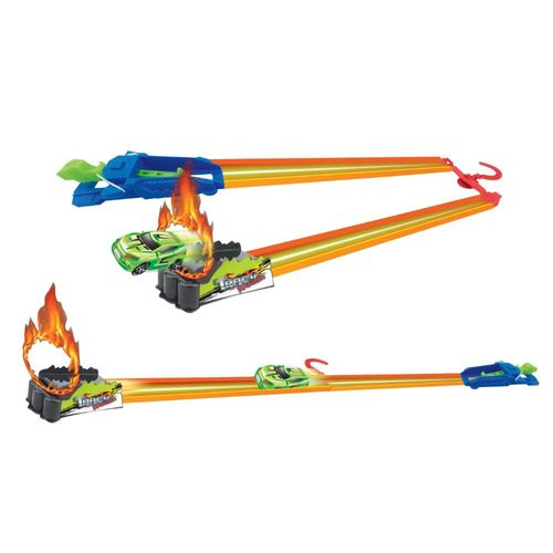 Pista con Lanzador y Fuego