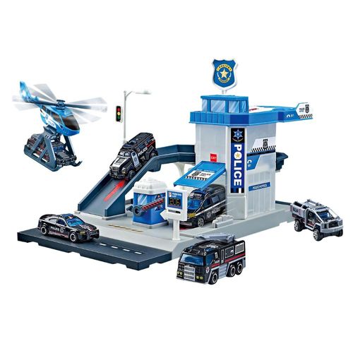 Playset Policia con vehiculos y accesorios
