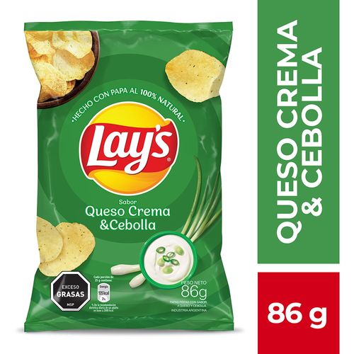 Papas fritas LAY'S queso y cebolla 86 g