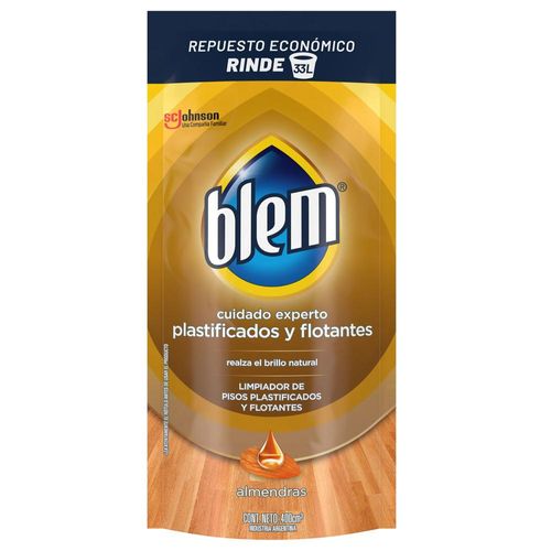 Cera limpiadora BLEM piso flotantes y plásticos almendra 450c c