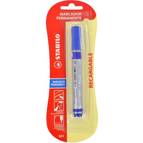 Marcador permanente STABILO azul