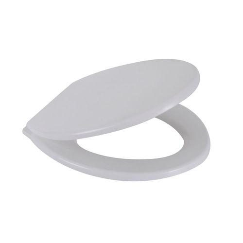 Asiento inodoro universal gris oval