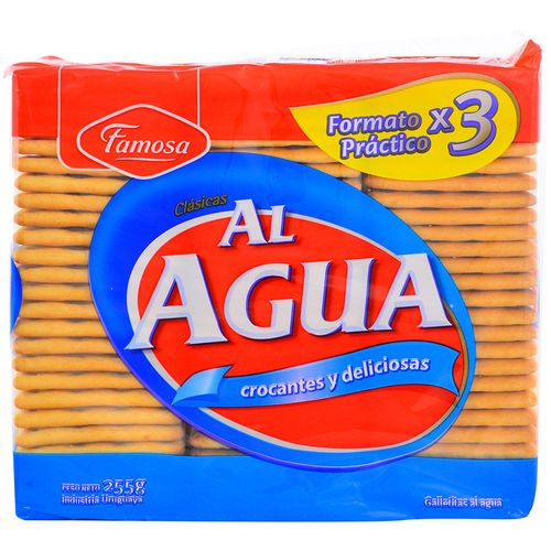 Galleta Al Agua desayuno Famosa 255 g