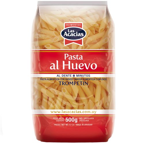 Fideos al huevo LAS ACACIAS trompetín 500 g