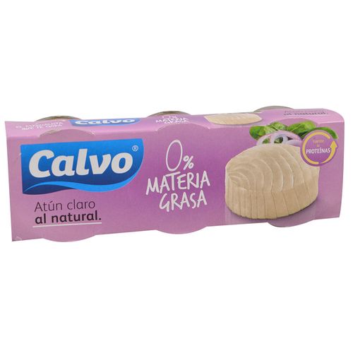 Atún natural CALVO 0% materia grasa 3 un.