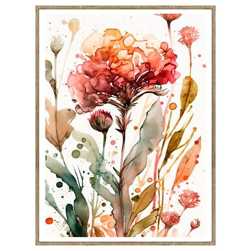 Lámina con marco 30x40 cm Flores
