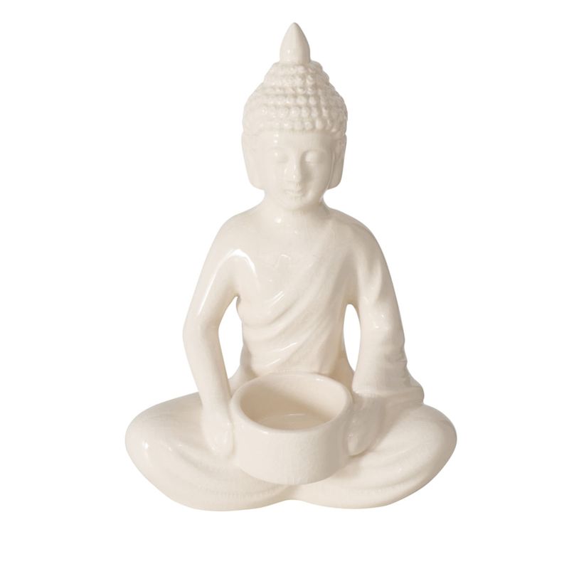 Figura-Buda-con-Portavelas-21-cm-Blanco-0
