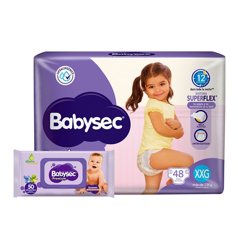 Pañal-BABYSEC-premium-XXG-48-un---toallas-humedas-de-regalo-0