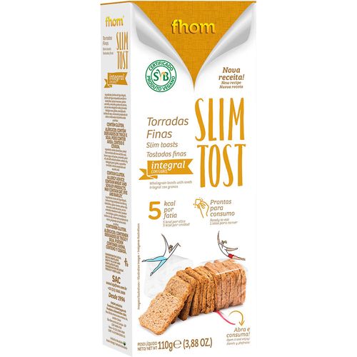 Tostada FHOM slim tost integral con granos 110g