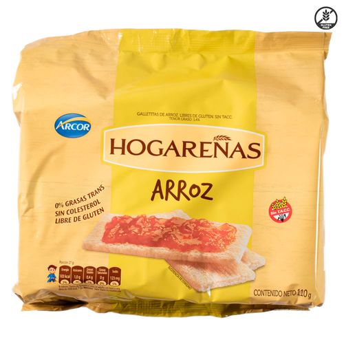 Tostadas arroz clasicas hogareñas ARCOR 110 g