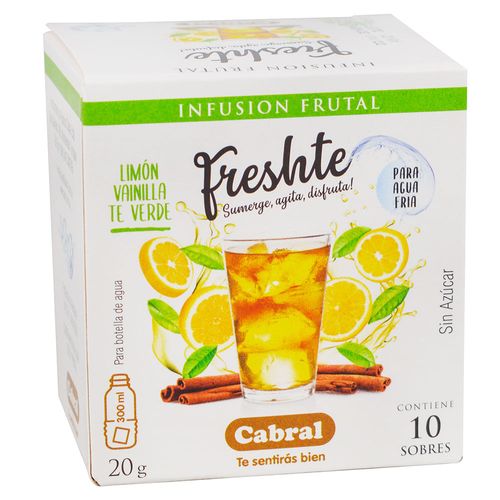 Té CABRAL Freshte limón, vainilla y té verde 10 sobres