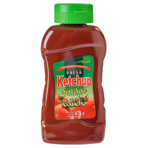 Salsa kétchup DEL GAUCHO sin sal 475 g