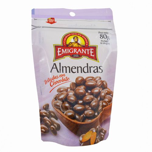 Almendras tostadas con chocolate EMIGRANTE 80g