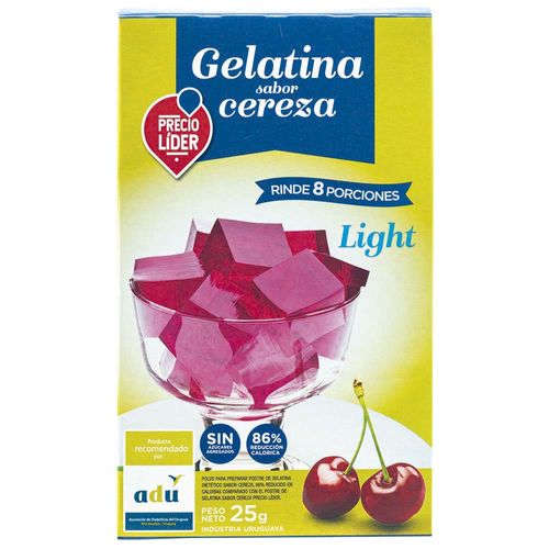 Gelatina PRECIO LÍDER cereza light 8 porciones