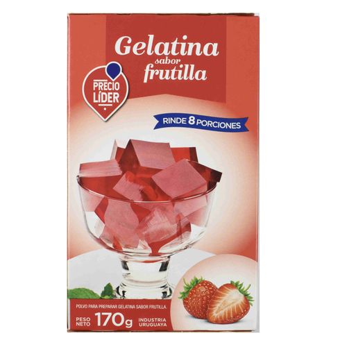 Gelatina PRECIO LÍDER frutilla 8 porciones