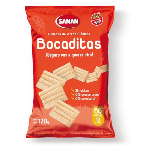 Galleta arroz SAMAN bocaditos clásicas 120 g
