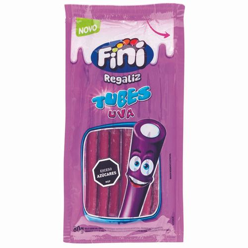Gelatinas tubes FINI uva brillo 80g
