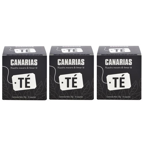 Pack 3x2 té negro Canarias 10 sobres