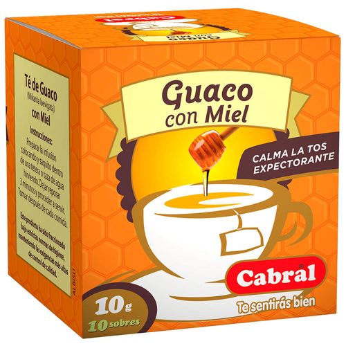 Té CABRAL Guaco con miel 10 un.