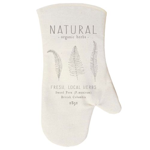 Manopla 19x35 cm Linea Vip Helechos Gris